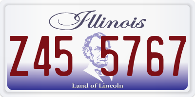 IL license plate Z455767