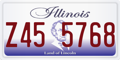 IL license plate Z455768