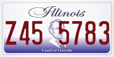 IL license plate Z455783