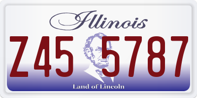 IL license plate Z455787