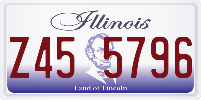 IL license plate Z455796