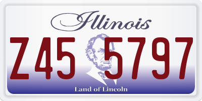 IL license plate Z455797