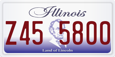 IL license plate Z455800