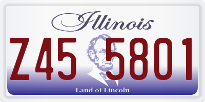 IL license plate Z455801