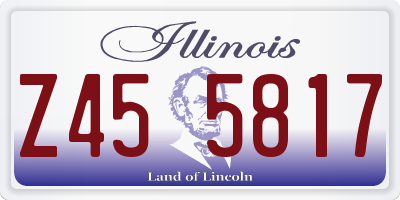 IL license plate Z455817