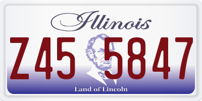 IL license plate Z455847