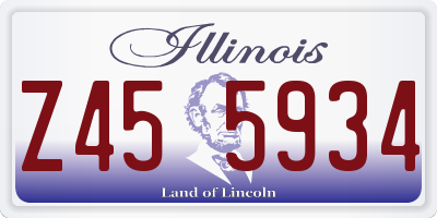 IL license plate Z455934