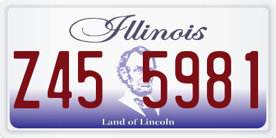 IL license plate Z455981