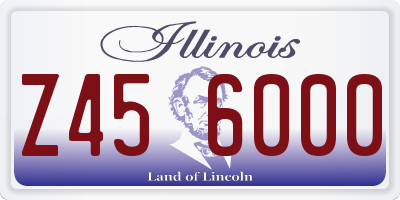 IL license plate Z456000