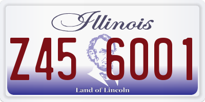 IL license plate Z456001