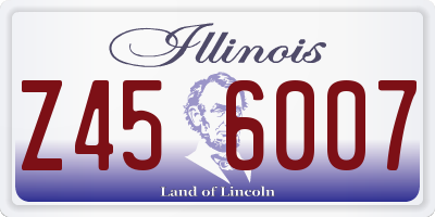 IL license plate Z456007