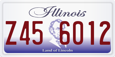 IL license plate Z456012