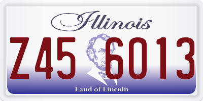 IL license plate Z456013