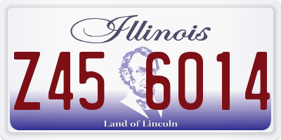 IL license plate Z456014