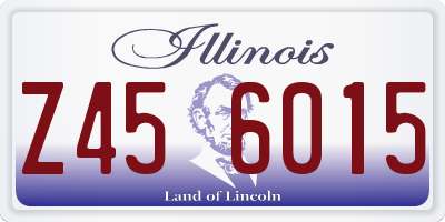 IL license plate Z456015