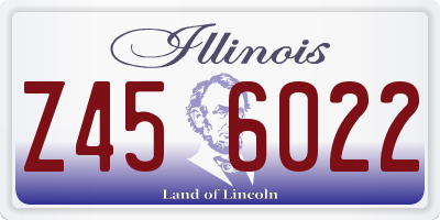 IL license plate Z456022