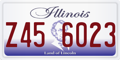 IL license plate Z456023