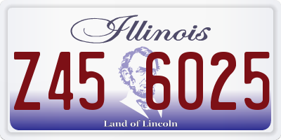IL license plate Z456025