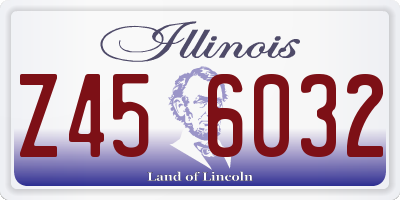 IL license plate Z456032