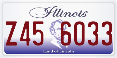 IL license plate Z456033