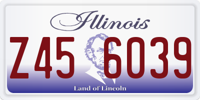 IL license plate Z456039