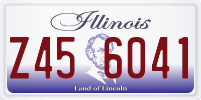 IL license plate Z456041