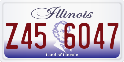 IL license plate Z456047