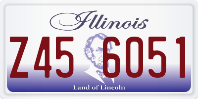 IL license plate Z456051