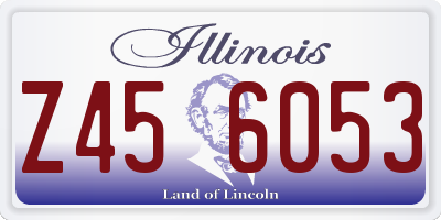 IL license plate Z456053