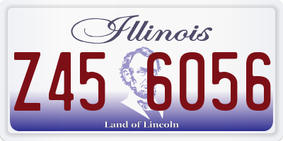 IL license plate Z456056