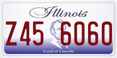 IL license plate Z456060