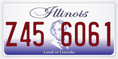 IL license plate Z456061