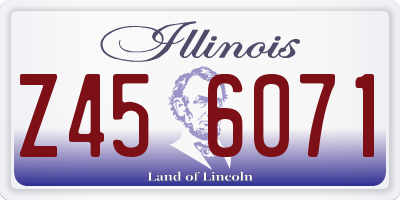 IL license plate Z456071