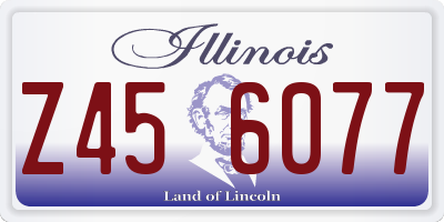 IL license plate Z456077