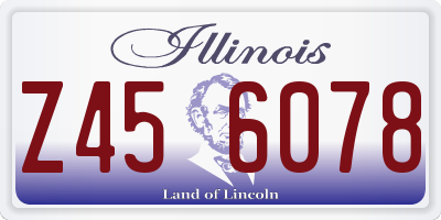 IL license plate Z456078