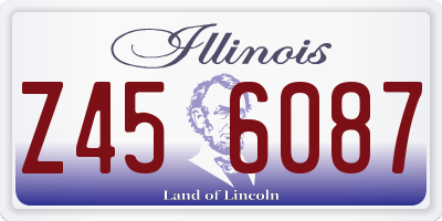IL license plate Z456087