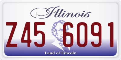 IL license plate Z456091