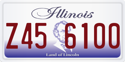 IL license plate Z456100