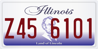 IL license plate Z456101