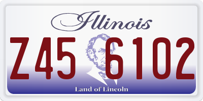 IL license plate Z456102