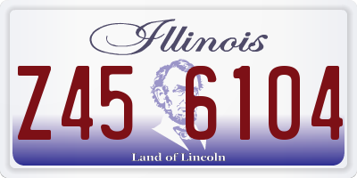 IL license plate Z456104