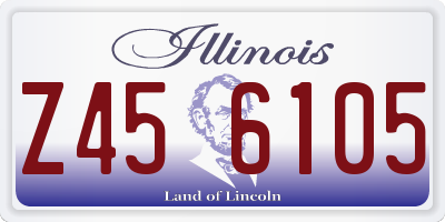 IL license plate Z456105