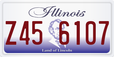 IL license plate Z456107