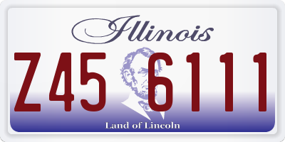 IL license plate Z456111