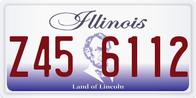 IL license plate Z456112