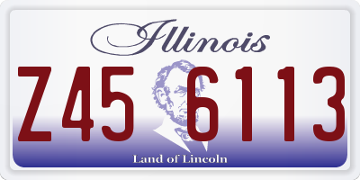 IL license plate Z456113