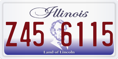 IL license plate Z456115