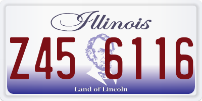 IL license plate Z456116