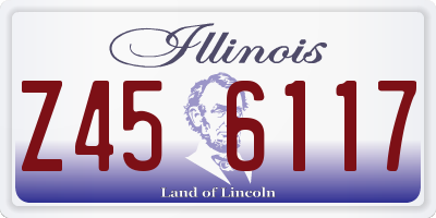 IL license plate Z456117