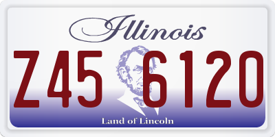 IL license plate Z456120